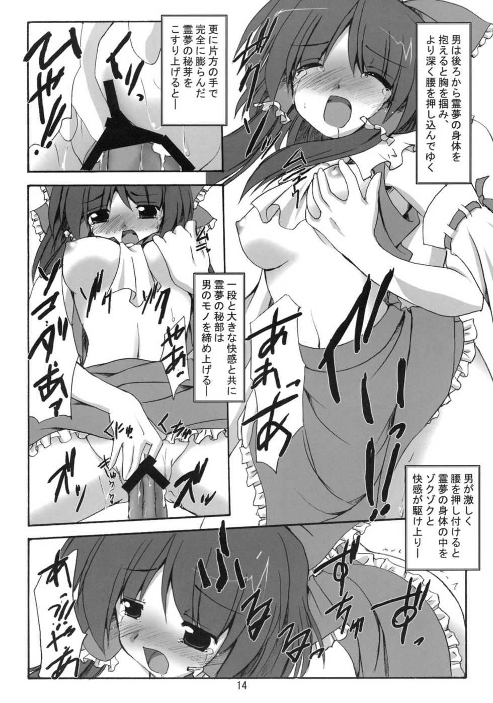(C71) [Yuugen Jikkou (Gonzaburo-)] Shibun Souchi (Touhou Project) - Page 13