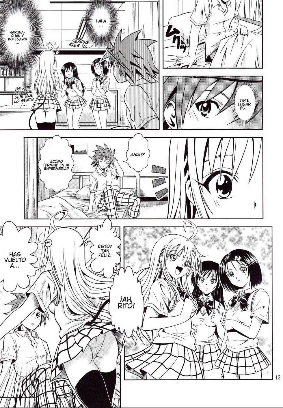 [Gangontou (Fukori)] Anoko-tachi ga Taihen na Koto ni Nattemasu (To LOVE-Ru) [Spanish] [Javiert239] - Page 13