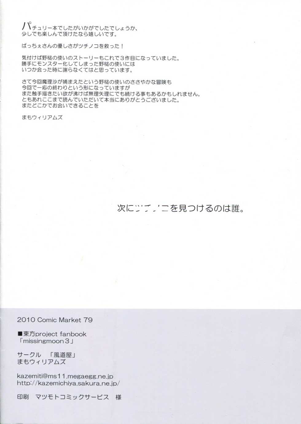 (C79) [Kazemichiya (Mamo Williams)] Missing moon 3 (Touhou Project) - Page 17