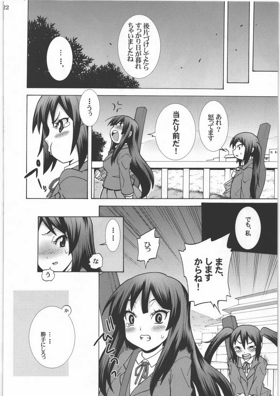 (C77) [H.H (Shiroi Kuroneko)] Kimi no Shiranai - Azusa Cat (K-ON!) - Page 23