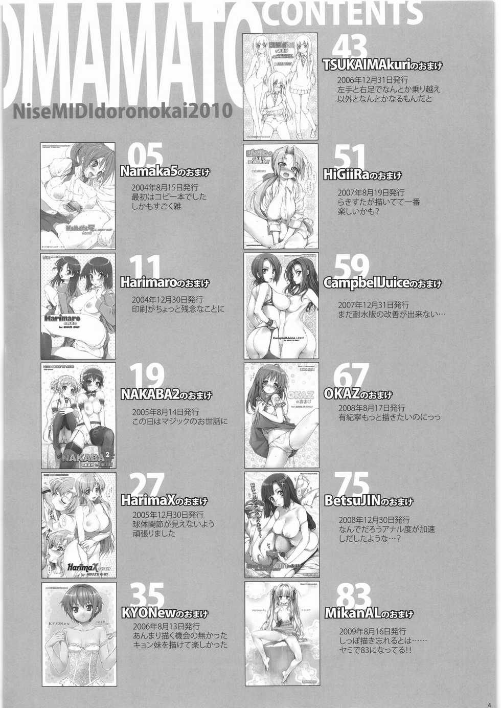 [NiseMIDIdoronokai (Ishikei)] OmamatO Omakebon Matomemashita (Various) - Page 3