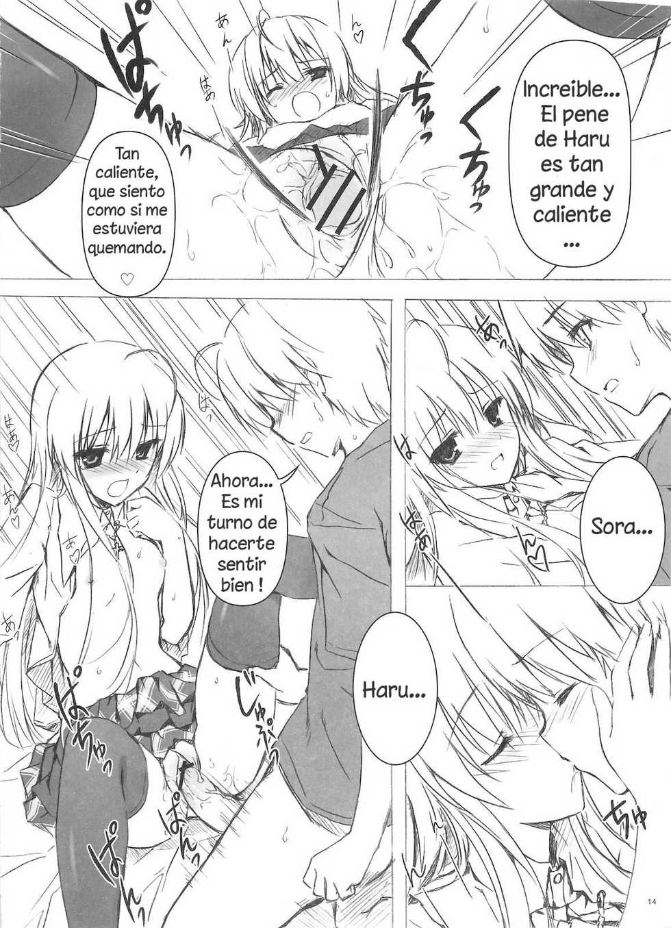 (C78) [Shadow Sorceress Communication Protocol (Hiten Onee-ryuu)] Sora no Omocha (Yosuga no Sora) [Spanish] {Otashi-kun} - Page 13