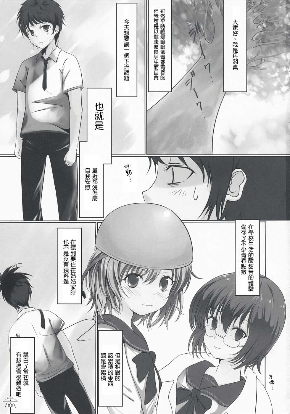 (C76) [Dream Halls! (Tsuzuri)] Ginga no Hate no kono Machi de. (Denpa Onna to Seishun Otoko) [Chinese] [Genesis漢化] - Page 3