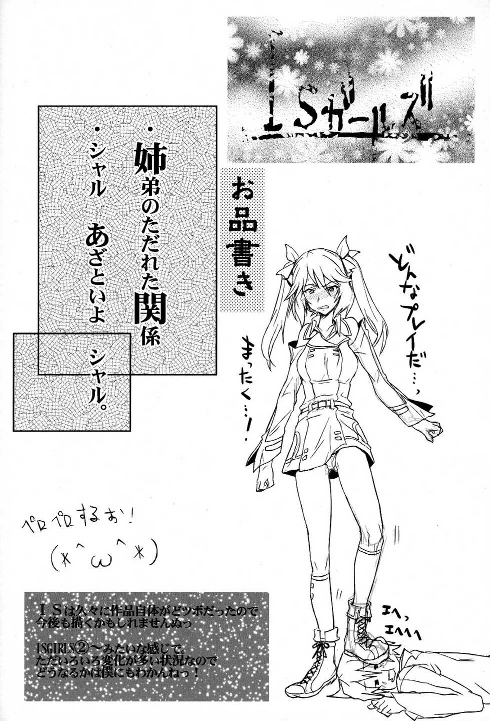 (COMIC1☆5) [RIBI Dou (Higata Akatsuki)] IS Girl's (IS <Infinite Stratos>) [English] [Kibitou4Life] - Page 3