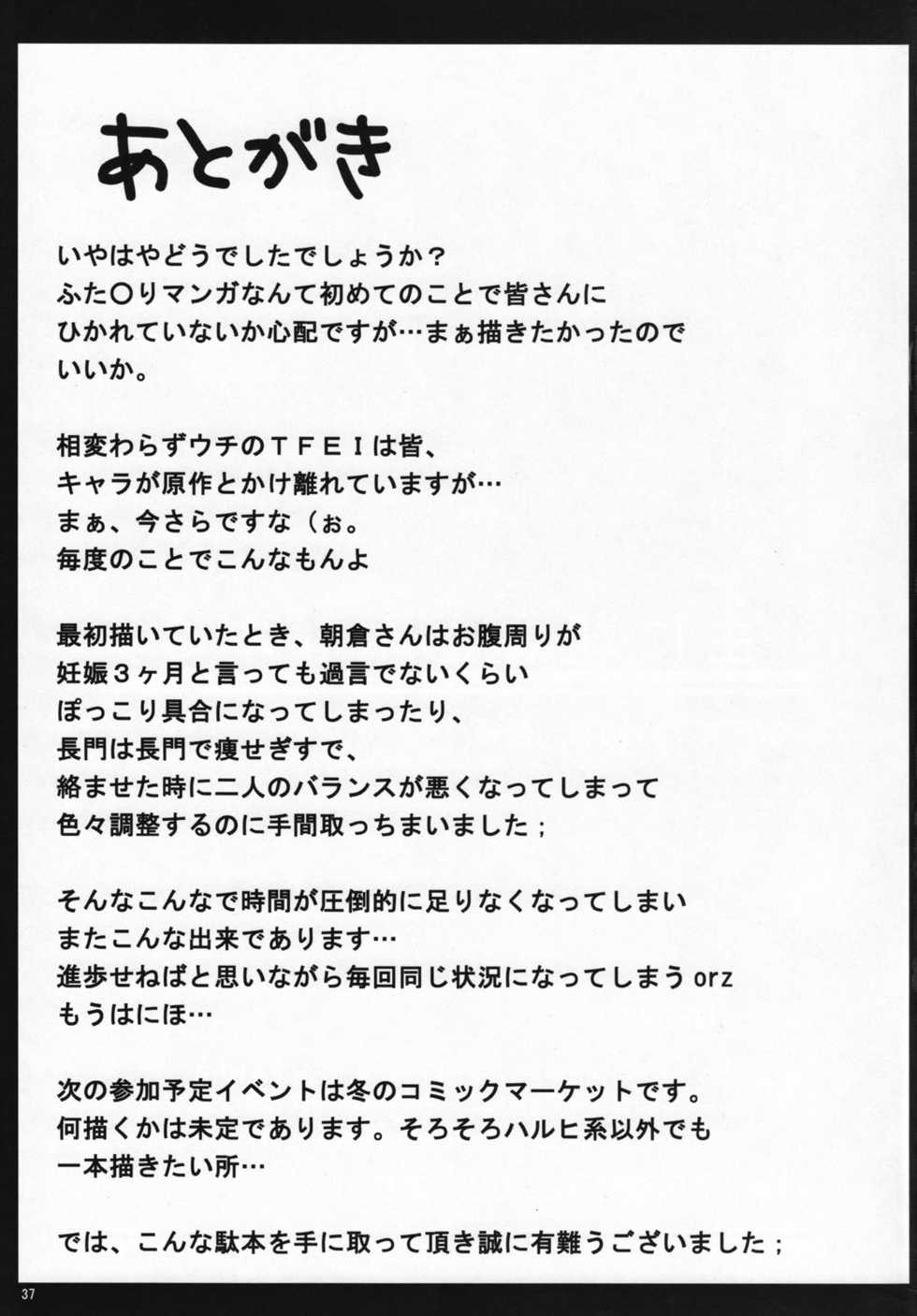 (CosCafe19) [Great Acta (Tokyo)] Omo ni Asakura-san na Hon 3 (Suzumiya Haruhi no Yuuutsu) - Page 36