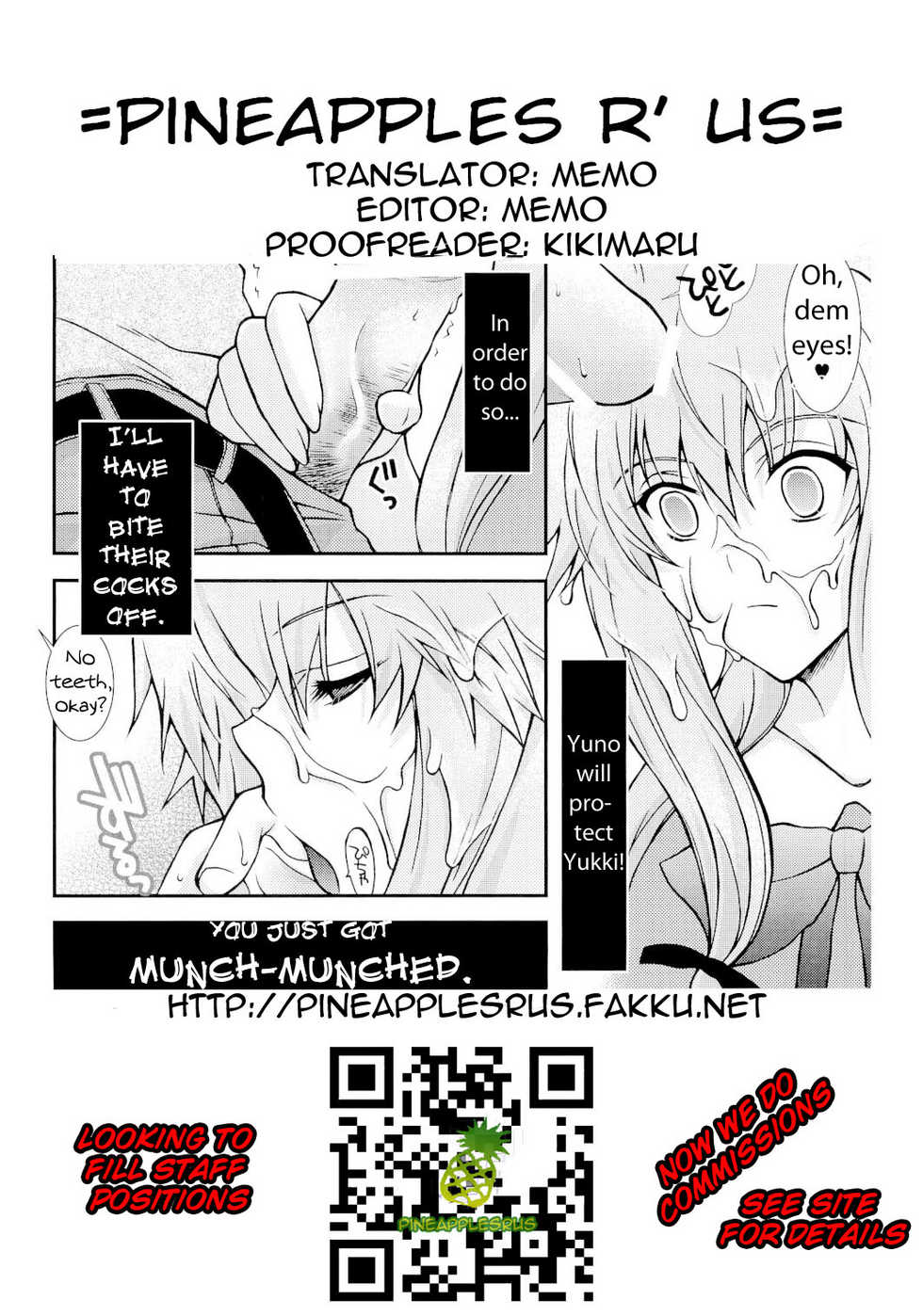 (ComiComi11) [YLANG-YLANG (Ichie Ryouko)] Barairo no Jinsei (Mirai Nikki) [English] =Pineapple's r' Us= - Page 18