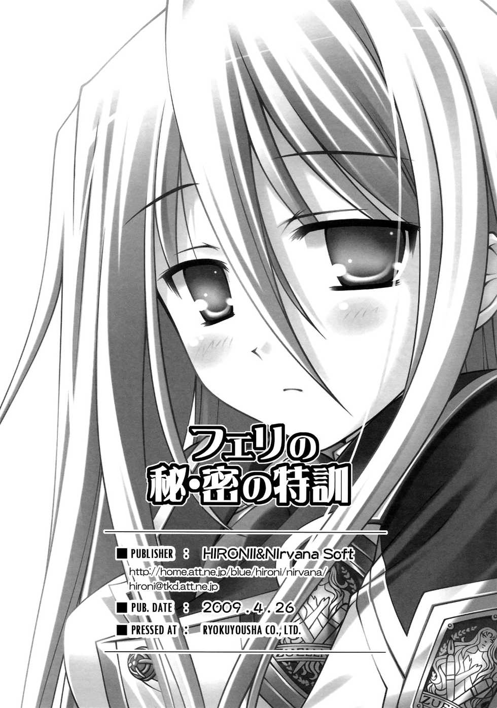 (COMIC1☆3) [Nirvana Soft (HIRONII)] Felli no Hi-Mitsu Tokkun (Chrome Shelled Regios) [Spanish] - Page 23