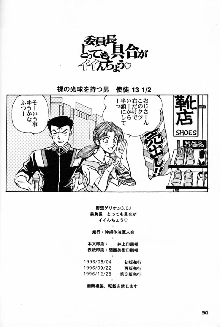 (C50) [Okinawa Taieki Gunjinkai (Yasunaga Kouichirou)] Iinchou Tottemo Guai Ga Iinchou (Neon Genesis Evangelion) - Page 29