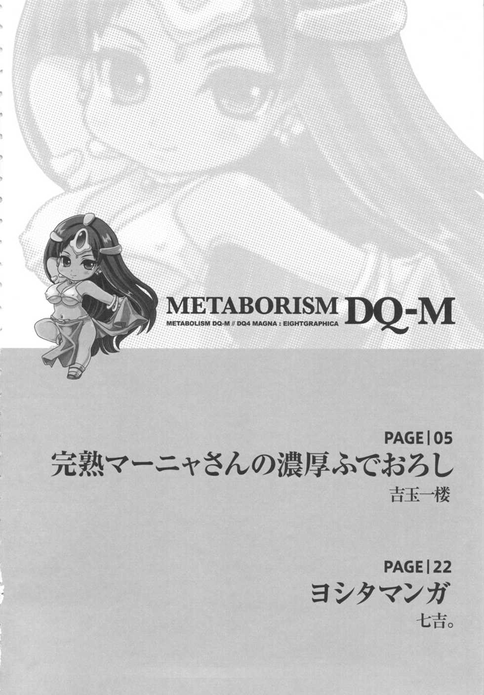 (C80) [8graphica (Yoshitama Ichirou, Nanakichi)] Metabolism DQ-M Kanjuku Manya-san no Noukou Fudeoroshi (Dragon Quest IV) - Page 3