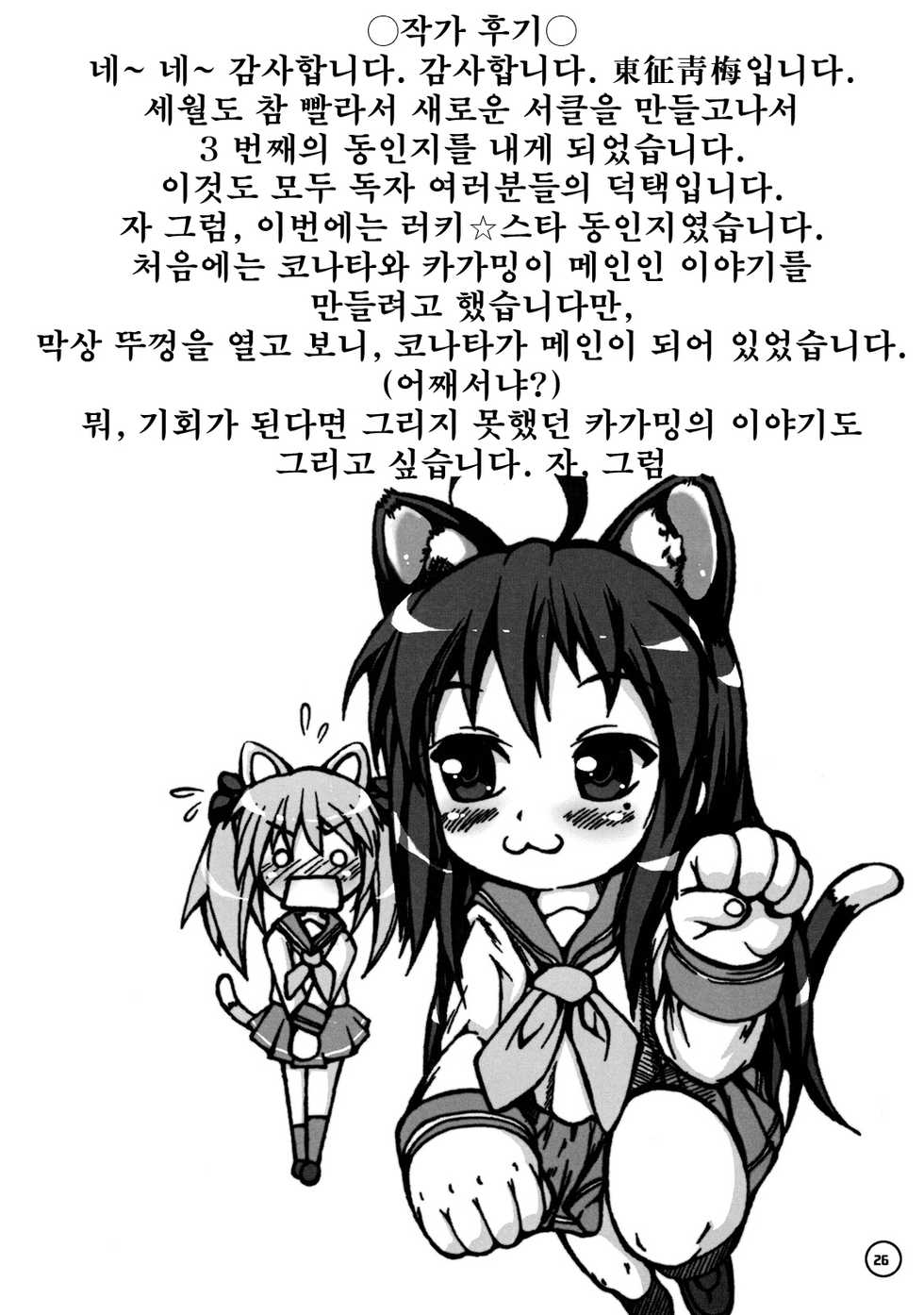 (Puniket 16) [Anklet-Girl (Tousei Oume)] Ra Pyusta Shinbashi (Lucky Star) [Korean] [Project H] - Page 27