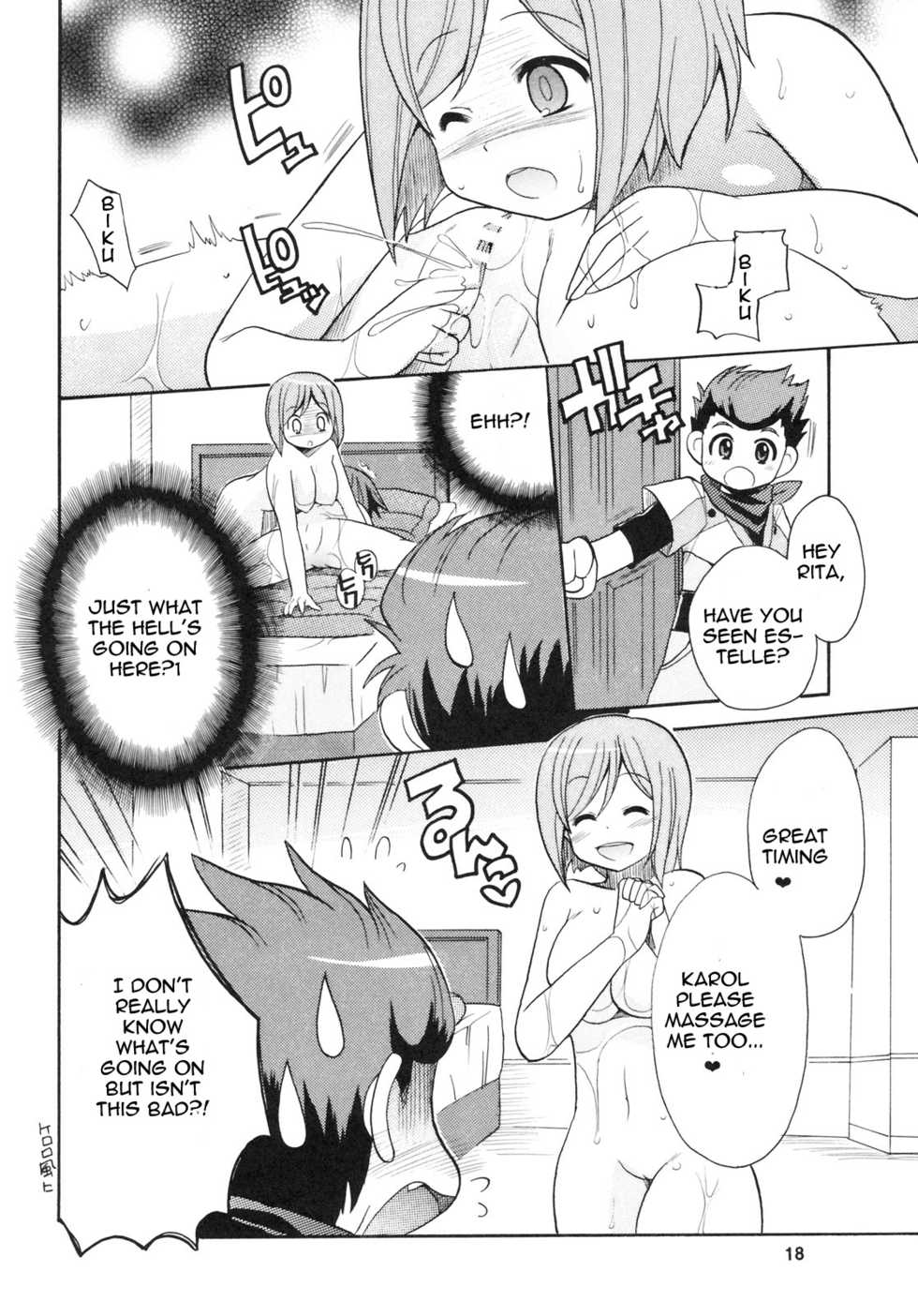 [Azumaya Shiten (Kotobuki Maimu)] Ikenai Asobi Nan Desu? (Tales of Vesperia) [English] [Sushi0] - Page 17