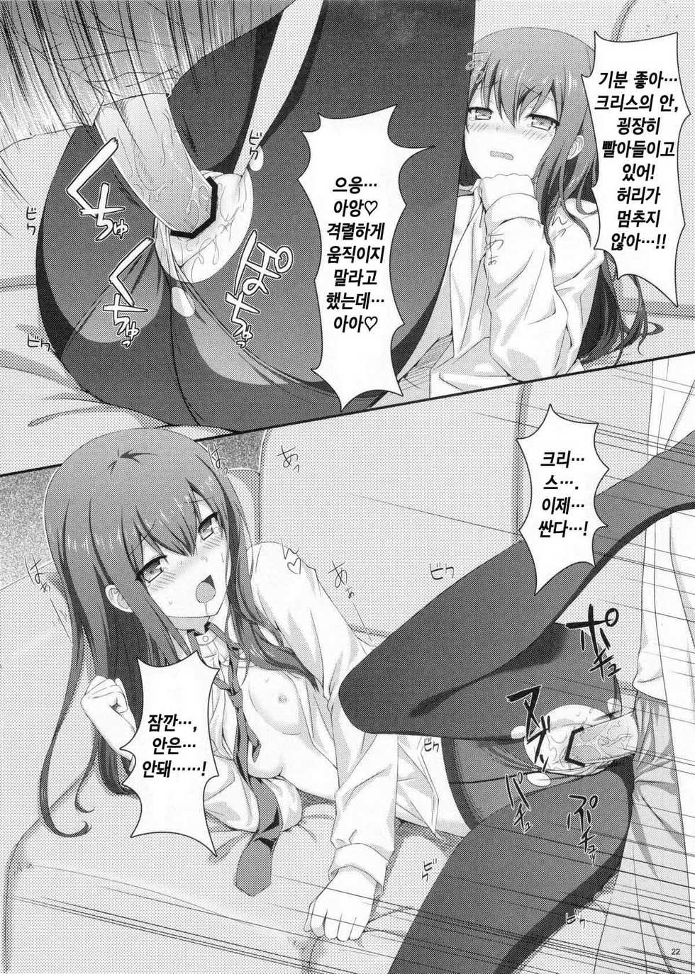 (C80) [Shadow Sorceress Communication Protocol (Hiten Onee-ryuu)] Tengoku e no Bullet Train (Steins;Gate) [Korean] - Page 21