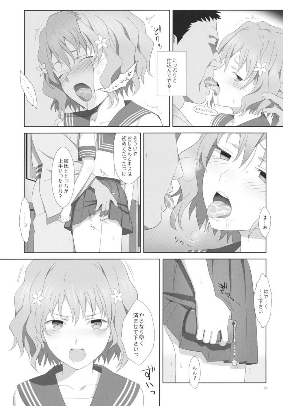 (C80) [Hito no Fundoshi (Yukiyoshi Mamizu)] Natsu, Ryokan, Shakkintori. (Hanasaku Iroha) - Page 7