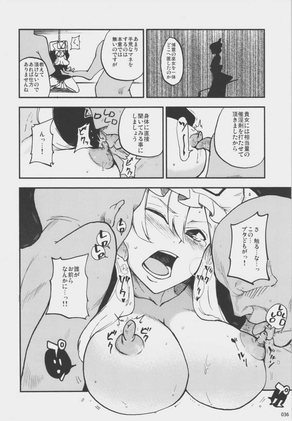 (C80) [Hannama (Various)] Zettai Chinpo Nanka ni Maketari Shinai! Goudoushi -Zecchin!- (Touhou Project) - Page 34