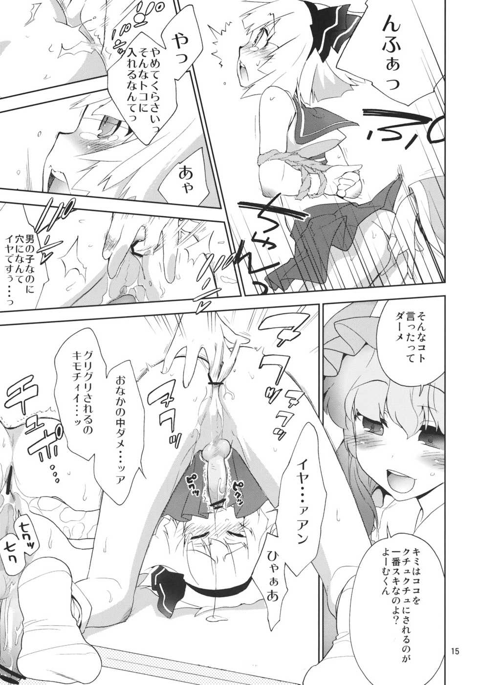 (C80) [Spicia (Kiritomo Koroha)] Myonko to Myono ga Yuyuko-sama no Kyouryoku de Nakanaori. (Touhou Project) - Page 14