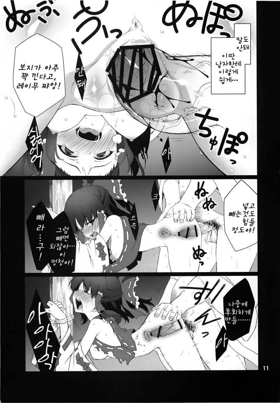 (C78) [TUKIBUTO (Hyouju Issei)] HI-Ana Miko (Touhou Project) [Korean] - Page 12
