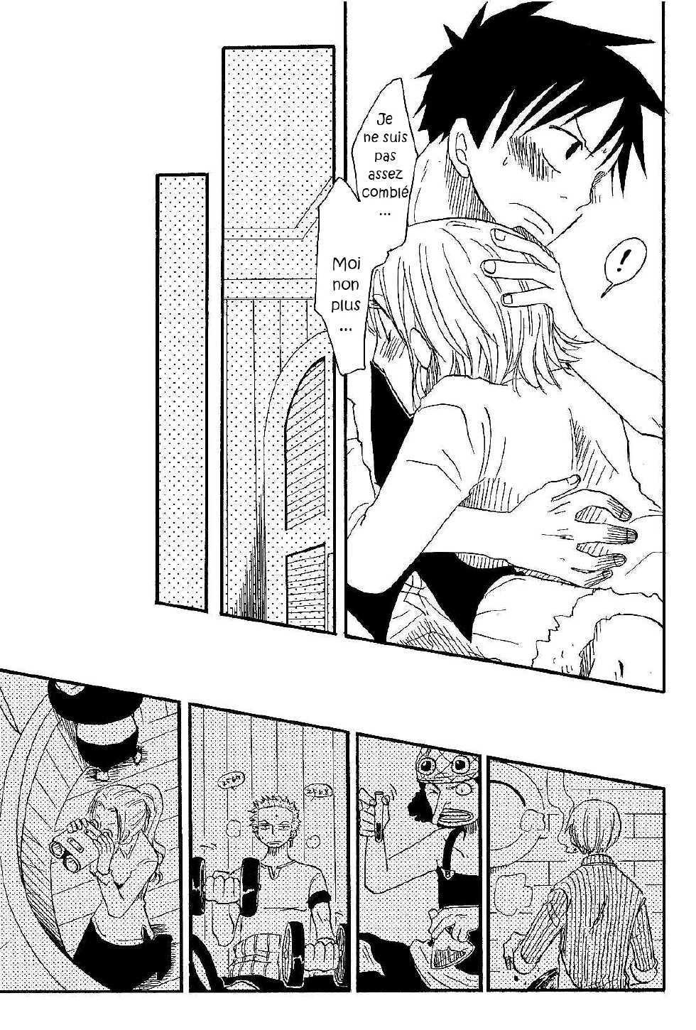[CHANNEL KING (Fujisaki Kazuko)] Dakishimetara Kiss o Shiyou. (One Piece) [French] [Doujin-Francais] - Page 18