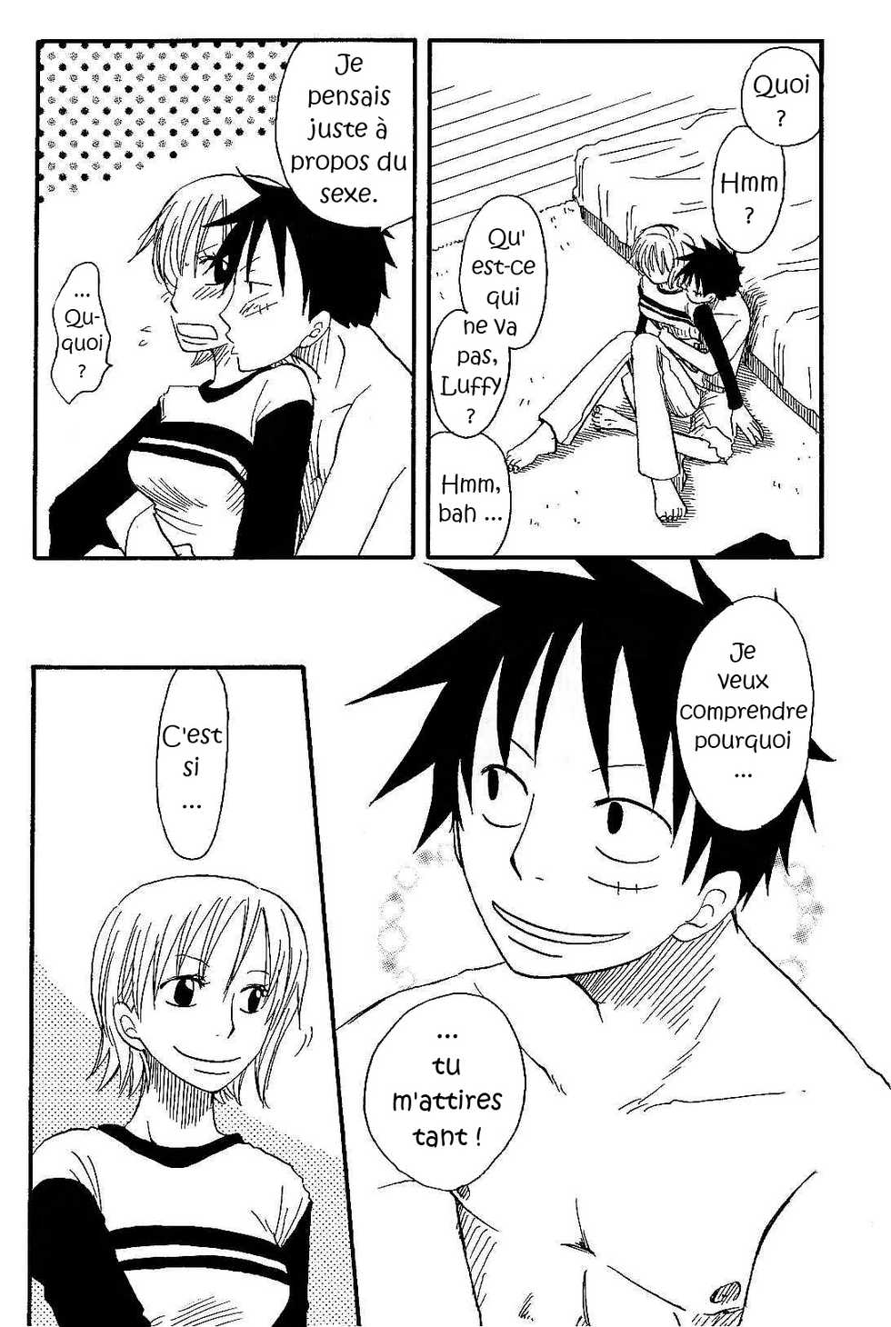 [CHANNEL KING (Fujisaki Kazuko)] Dakishimetara Kiss o Shiyou. (One Piece) [French] [Doujin-Francais] - Page 31