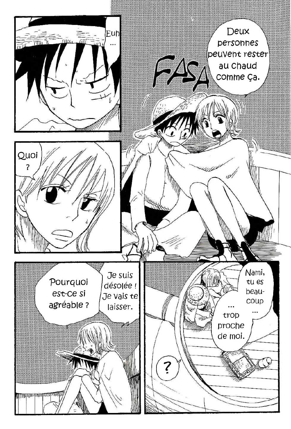 [CHANNEL KING (Fujisaki Kazuko)] Dakishimetara Kiss o Shiyou. (One Piece) [French] [Doujin-Francais] - Page 38