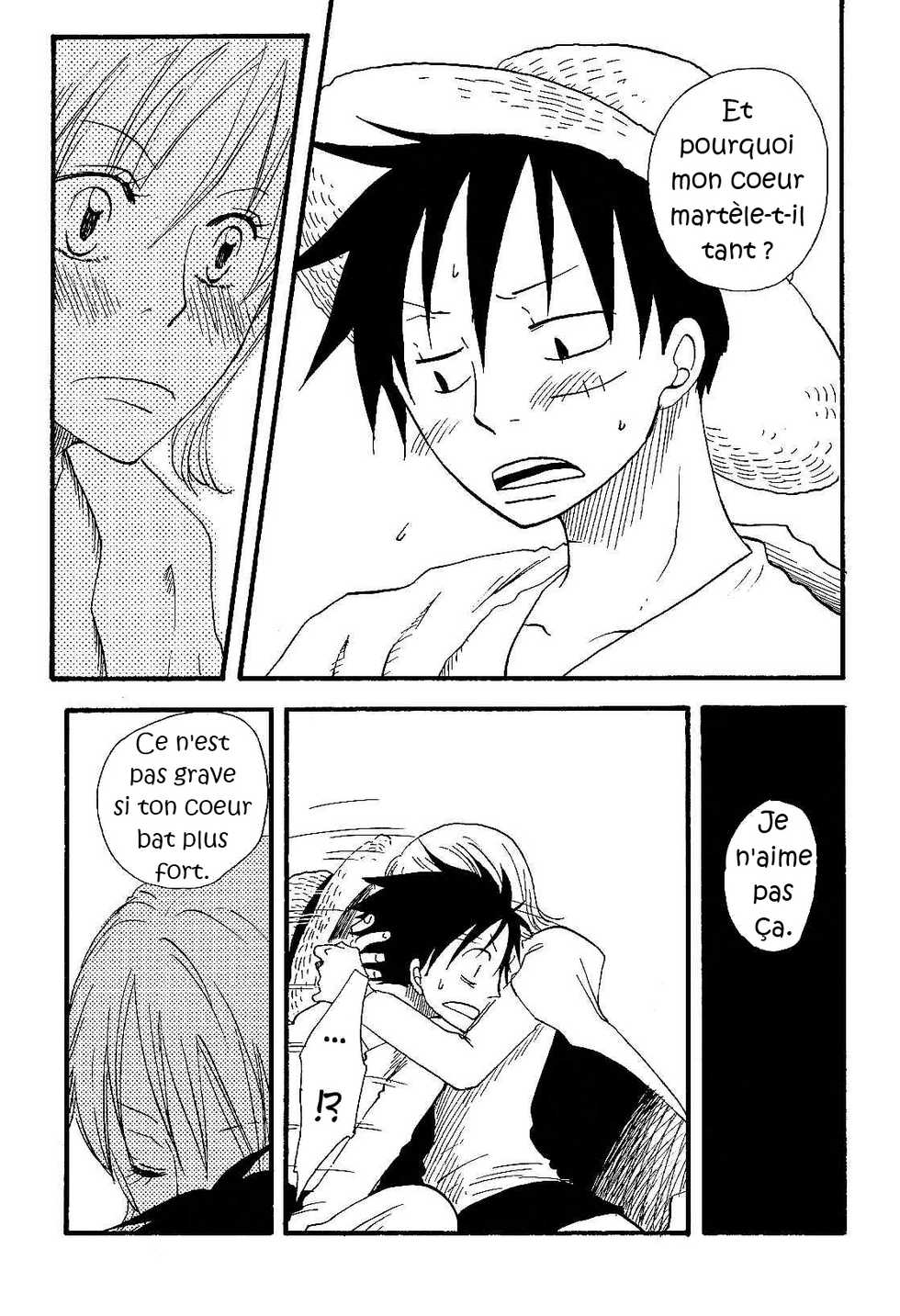[CHANNEL KING (Fujisaki Kazuko)] Dakishimetara Kiss o Shiyou. (One Piece) [French] [Doujin-Francais] - Page 39