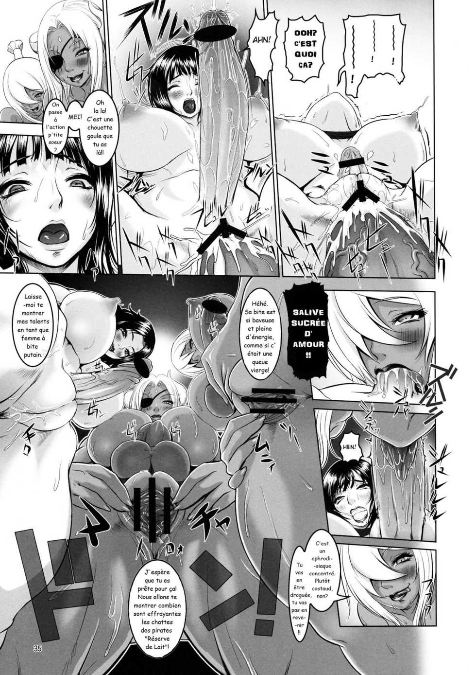 (C77) [Arsenothelus (Rebis, Chinbotsu)] Midarezaki Joshuu Kaizoku (ONE PIECE) [French] - Page 31