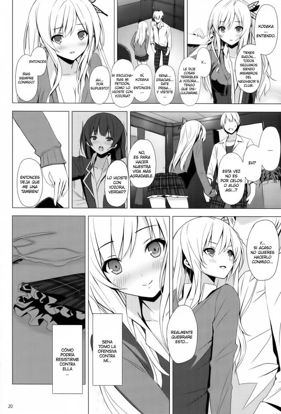 (C80) [Yellow avantgard (Mikoto Akemi)] B.F.F. (Boku wa Tomodachi ga Sukunai) [Spanish] [Koi Subs] - Page 19