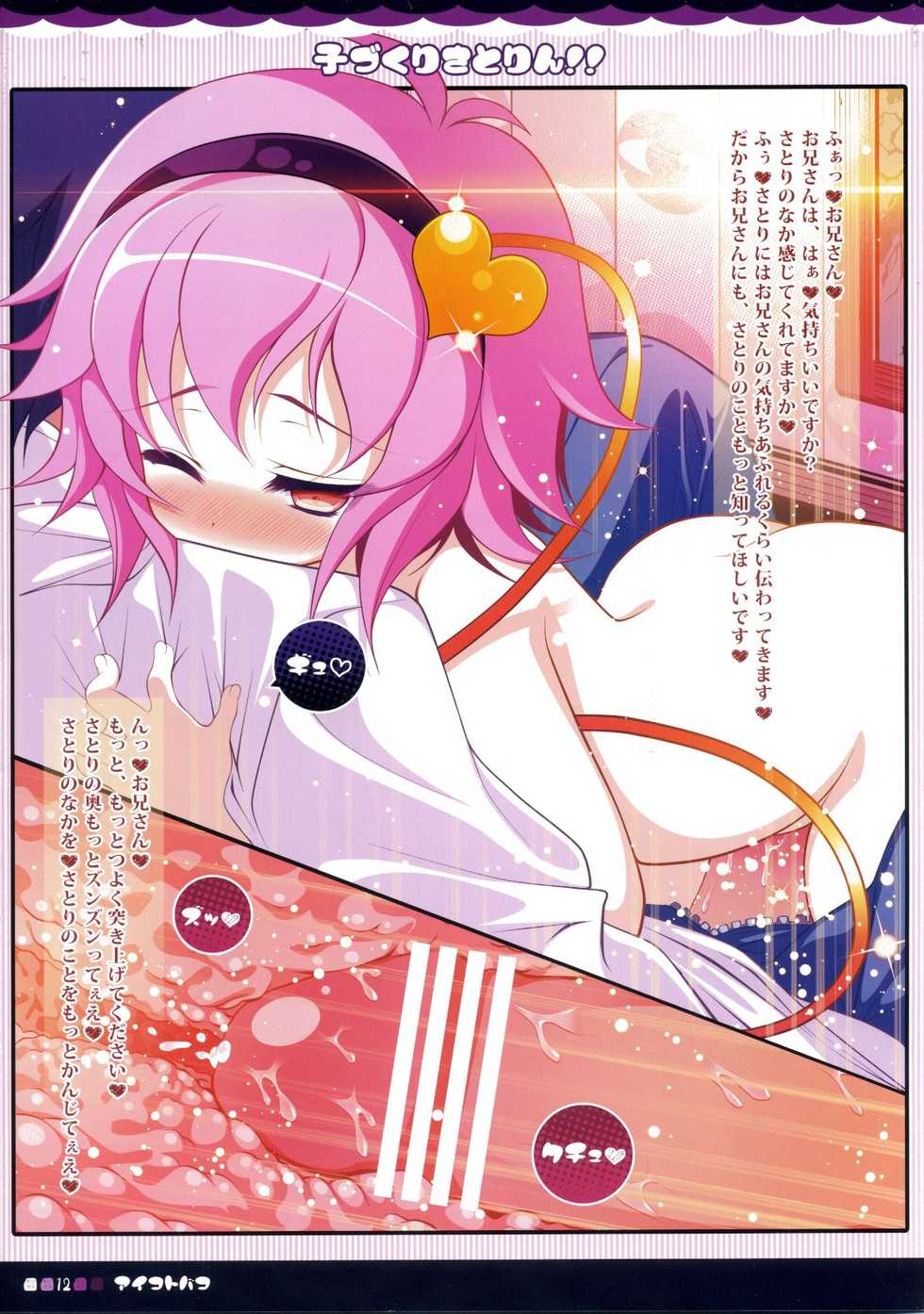 (Reitaisai 8) [Aikotobako (Goriyaku)] Kozukuri Satorin!! (Touhou Project) - Page 12