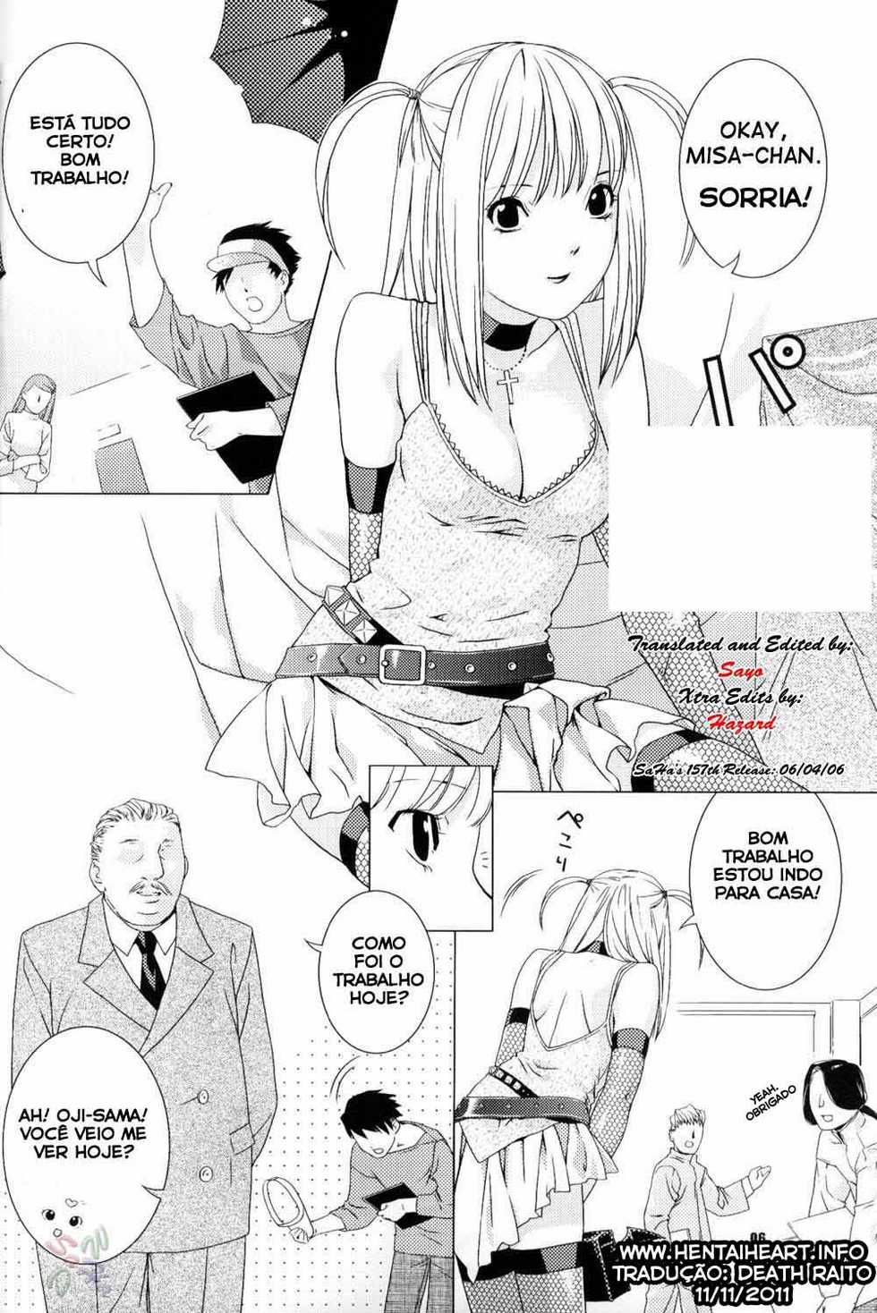(ComiComi 7) [Nekomataya (Nekomata Naomi)] Misa Note (Death Note) [Portuguese-BR] [HentaiHeart] - Page 5