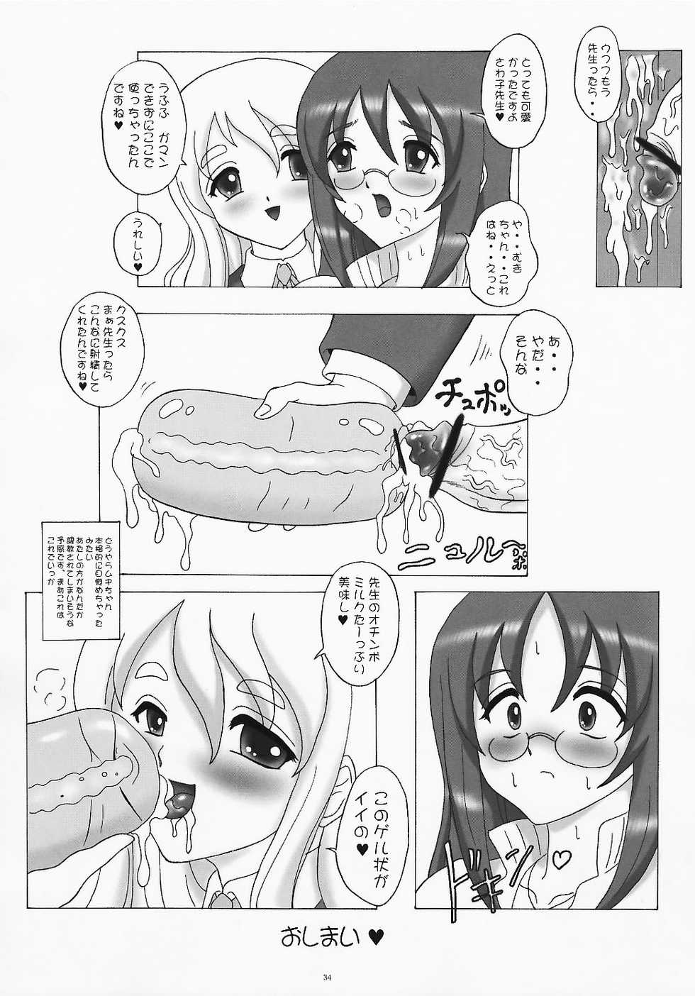 (C77) [Yomosue Doukoukai (Gesho Ichirou)] Mugi x Sawa Panic! (K-On!) - Page 34