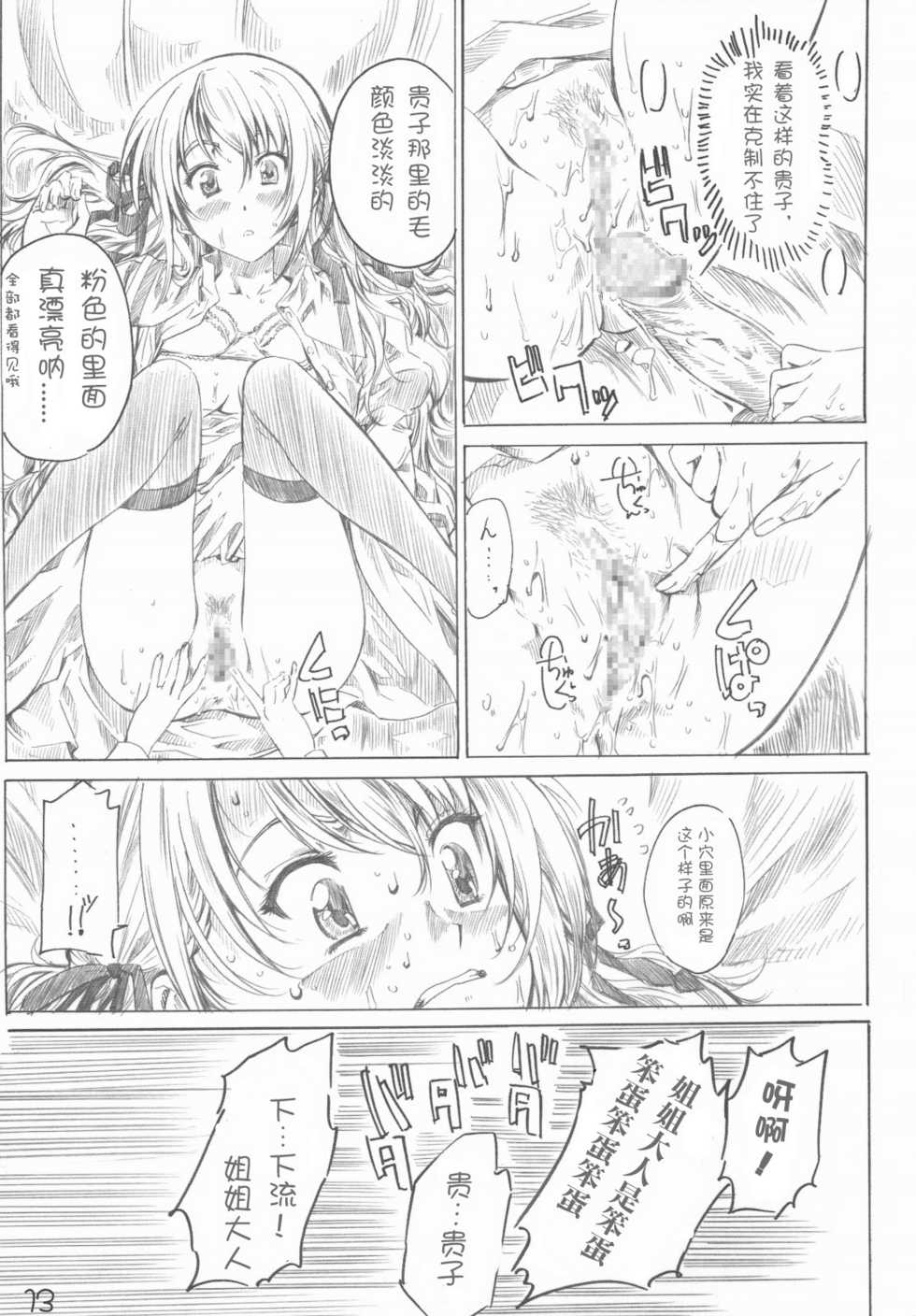 (C71) [MARUTA-DOJO (MARUTA)] Otome wa Boku de nani shiteru (Otome wa Boku ni Koishiteru) [Chinese] [N·L·S汉化组] - Page 12