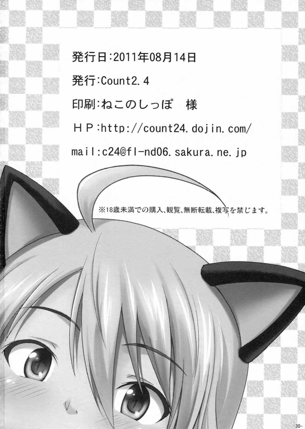 (C80) [Count2.4 (Nishi)] Miki Neko Nyan Nyan (THE iDOLM@STER) - Page 29