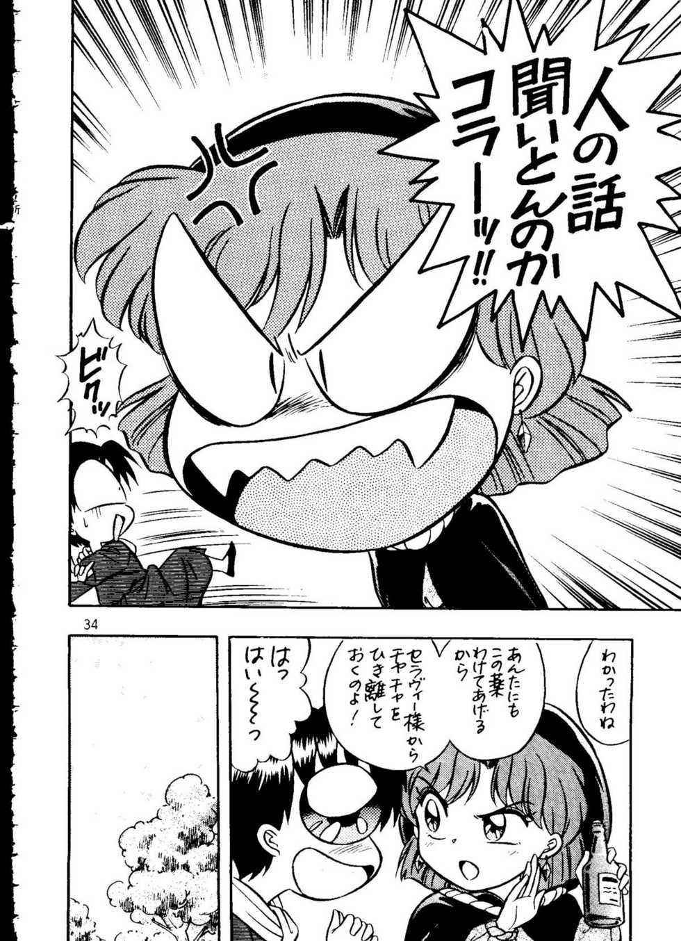 [doujinshi anthology] Harem Night (Akazukin Chacha, Nurse Angel Ririka SOS, Nadesico, Macross 7, Slayers, You're Under Arrest, Cutey Honey, Evangelion) - Page 34