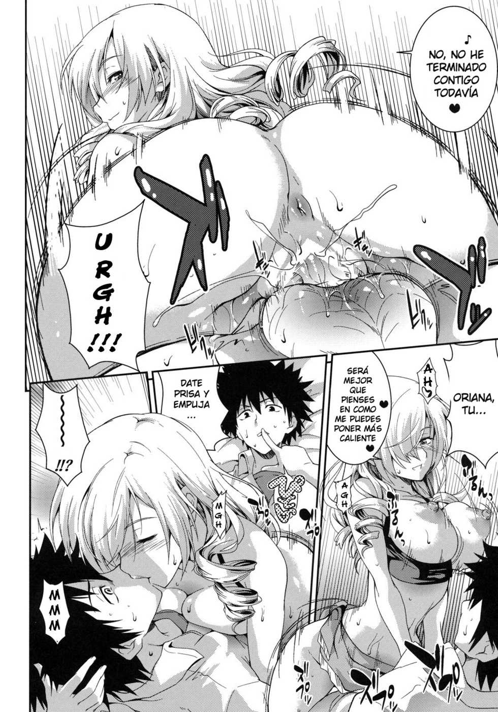 (COMIC1☆5) [SAZ (Soba)] Tateba Shakuyaku Suwareba Botan Aruku Sugata wa 18kin (Toaru Majutsu no Index) [Spanish] {XP95-Hentai} - Page 15