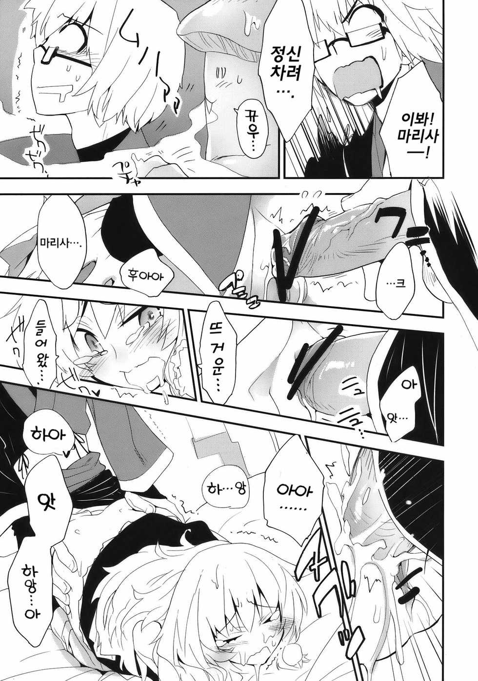 (Reitaisai 7) [Supaishia (Kiritomo Koroha)] Marisa to Kinoko to FLY HIGH (Touhou Project) [Korean] - Page 19