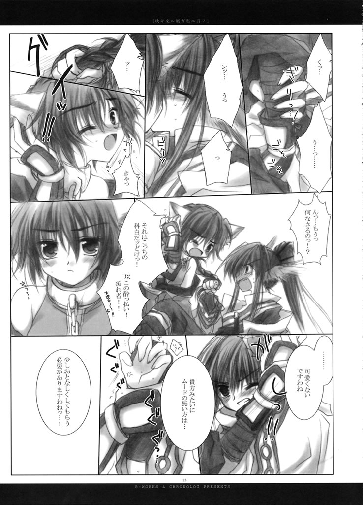 (Mimiket 7) [Chronolog (Sakurazawa Izumi)] Fuki Kuru Kaze ga Watashi ni Ifu | Wind that Blown Toward Me Talked (Utawarerumono) - Page 14