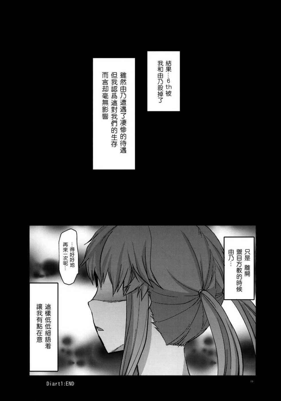 (C81) [Lv.X+ (Yuzuki N Dash)] Flag Crash (Mirai Nikki) [Chinese] [空気系★汉化] - Page 19