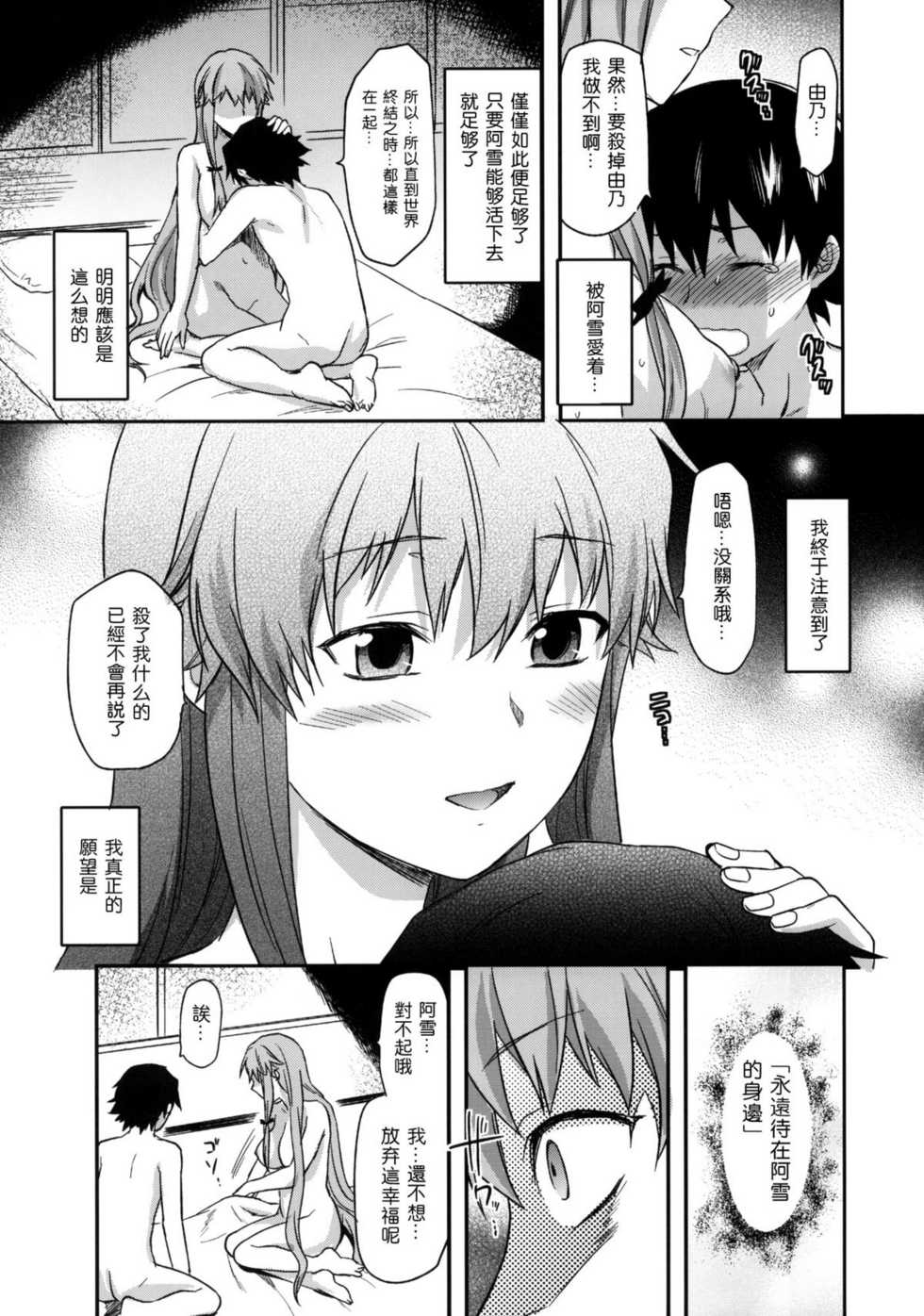 (C81) [Lv.X+ (Yuzuki N Dash)] Flag Crash (Mirai Nikki) [Chinese] [空気系★汉化] - Page 31