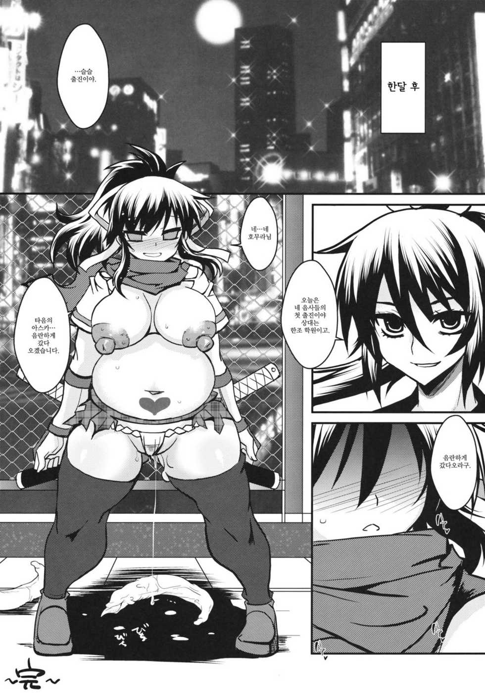 (C81) [YOMOTHUHIRASAKA (bbsacon)] Ochiru Hana Inyoku no Hebi (Senran Kagura) [Korean] [Team Arcana] - Page 32