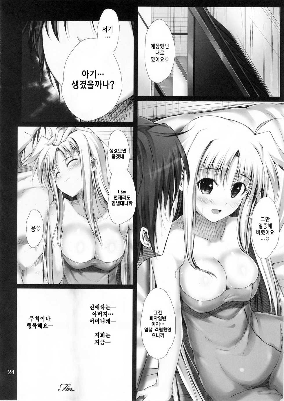 (C80) [IV VA SHIN (Mikuni Mizuki)] Home Sweet Home ～ Fate hen ～ (Mahou Shoujo Lyrical Nanoha) [Korean] [Project H] - Page 23