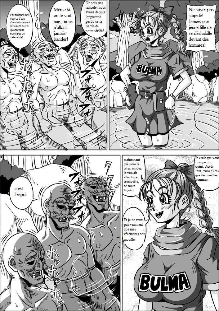 [Pyramid House (Muscleman)] Onsen Jijii VS Bulma | Hot Spring Geezers VS Bulma (Dragon Ball) [French] [Super Doujin] - Page 8