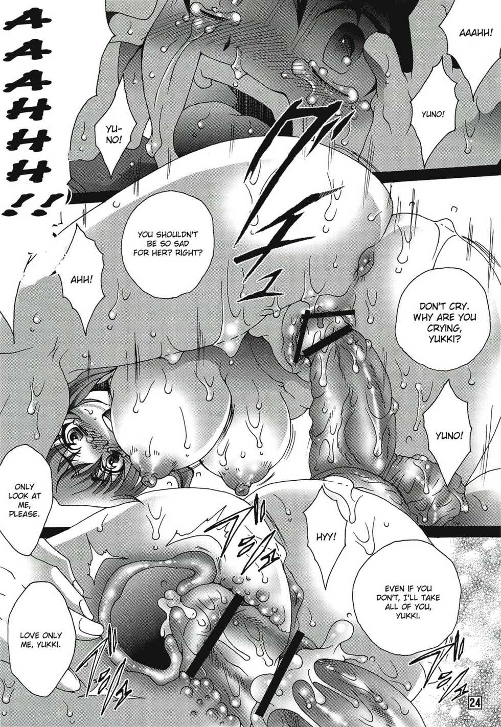 (C81) [Raijinoh (Yuuki Haruka)] Ai wo Shinji Utagawanai Koto (Mirai Nikki) [English] [CGrascal] - Page 23