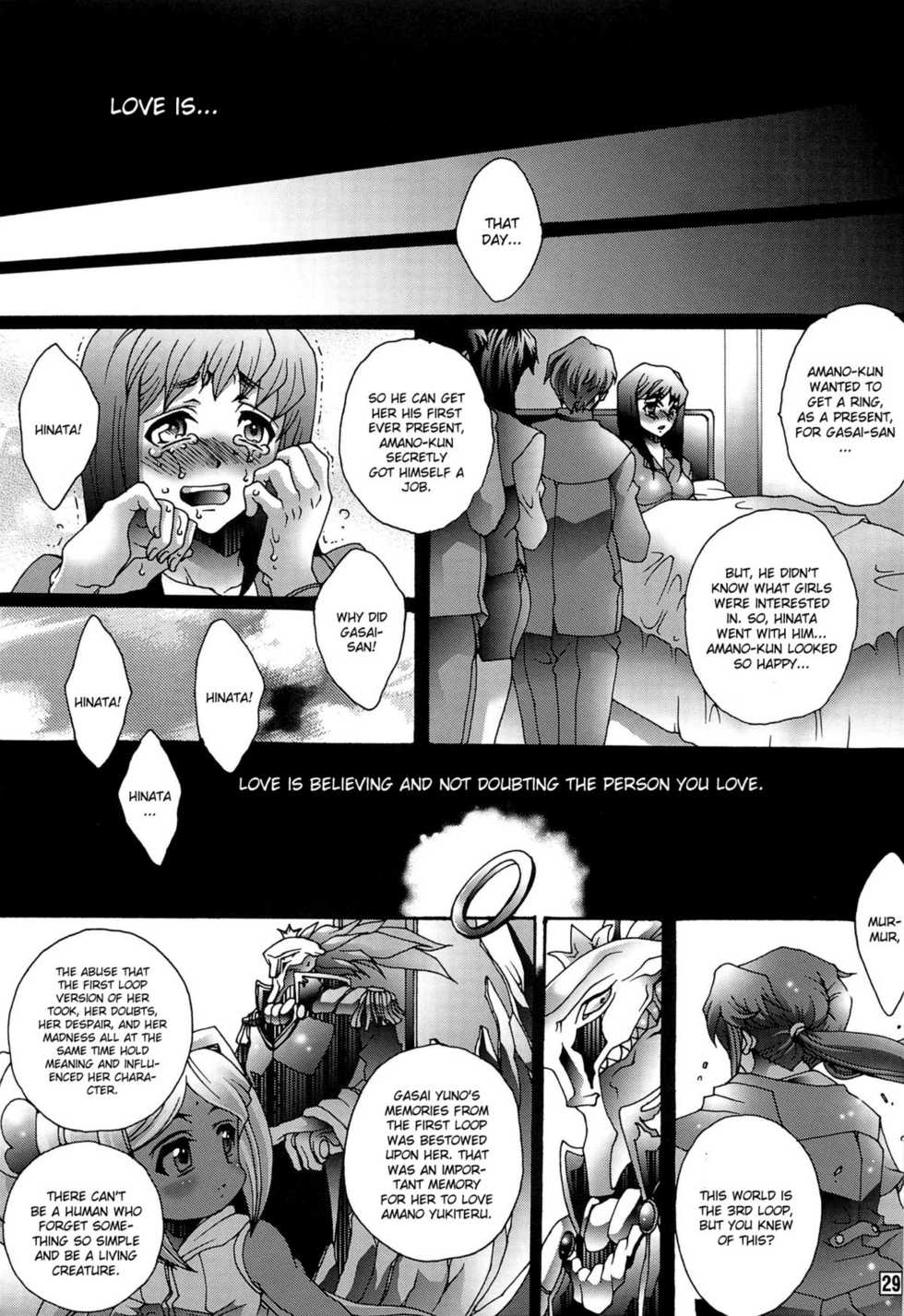 (C81) [Raijinoh (Yuuki Haruka)] Ai wo Shinji Utagawanai Koto (Mirai Nikki) [English] [CGrascal] - Page 28