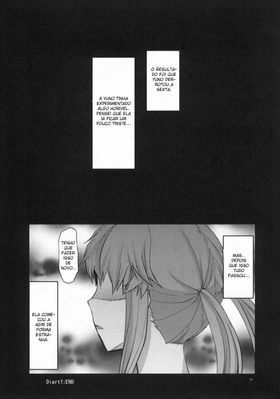 (C81) [Lv.X+ (Yuzuki N Dash)] Flag Crash (Mirai Nikki) [Portuguese-BR] {Fuderoso} - Page 17