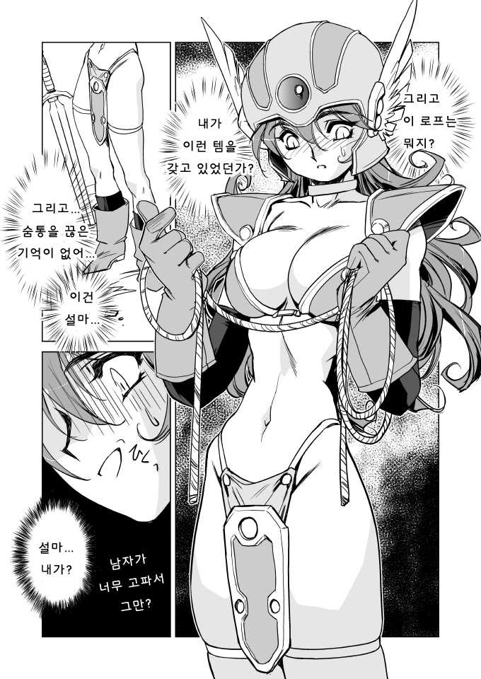 (C79) [HQ's (Kajiyama Hiroshi)] Onna Senshi no Himitsu (Dragon Quest III) [Korean] - Page 9