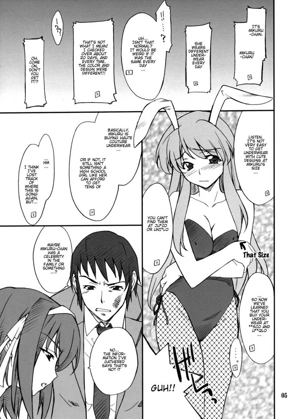 [P-Forest (Hozumi Takashi)] Mousou Desho Desho? Sore wa Kinsoku Jikou desu! (The Melancholy of Haruhi Suzumiya) [English] [EHCove] - Page 4