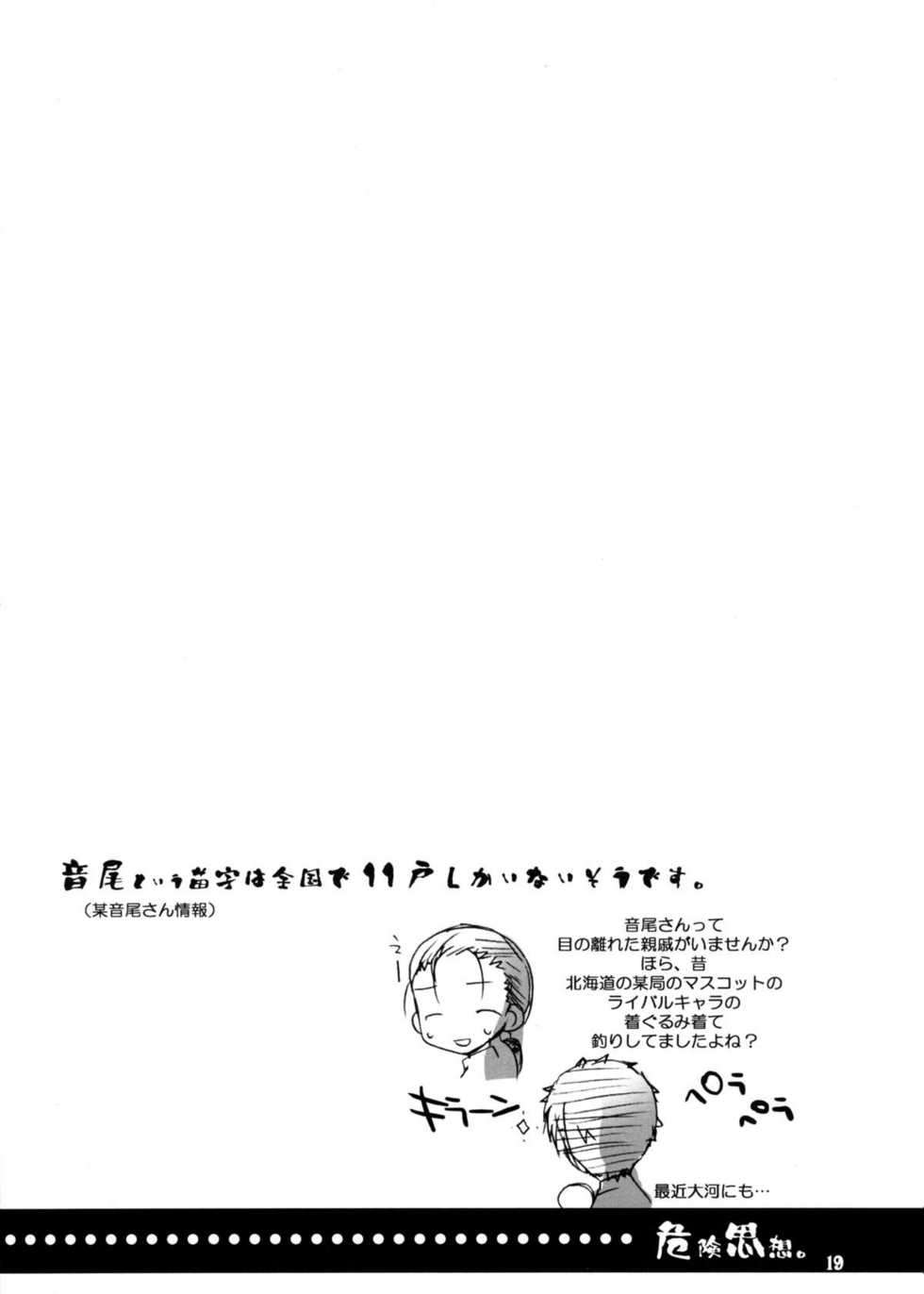 (C81) [Dennou Fuyu Mikan (Ueda Rieko)] Kiken Shisou. (WORKING!!) [English] [rookie84] - Page 18