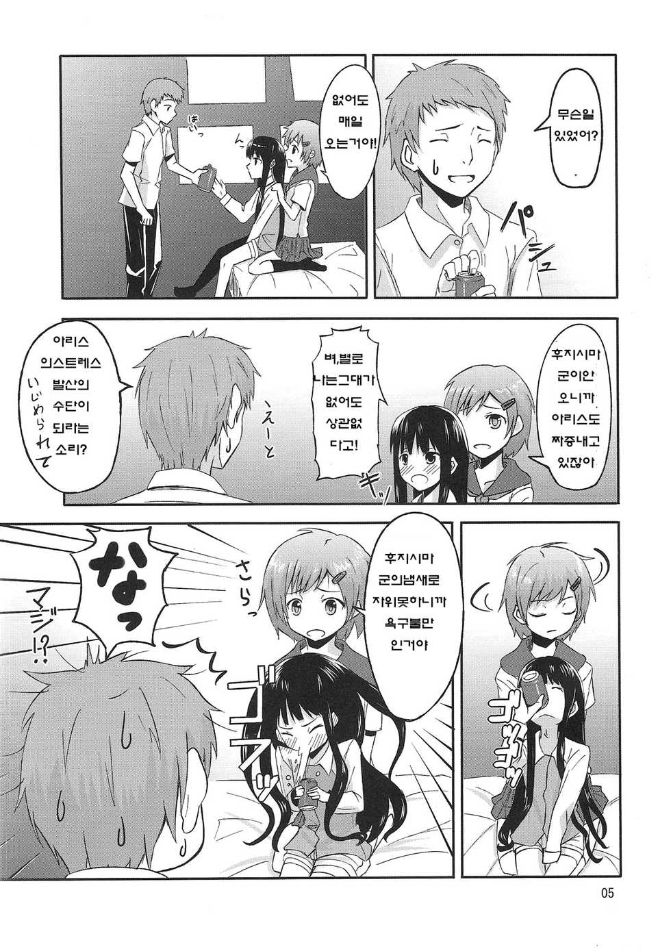 (C79) [crossray (Oomori Makoto)] PM10:00 Narumi side (Kami-sama no Memochou) [Korean] - Page 6