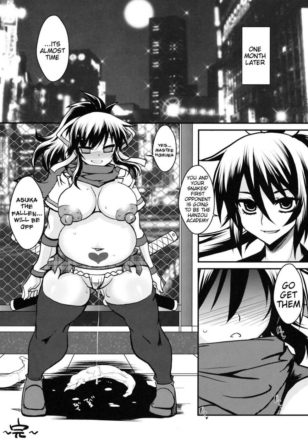 (C81) [YOMOTHUHIRASAKA (bbsacon)] Ochiru Hana Inyoku no Hebi | Falling Flower, Snake of Lust (Senran Kagura) [English] {doujin-moe.us} - Page 32