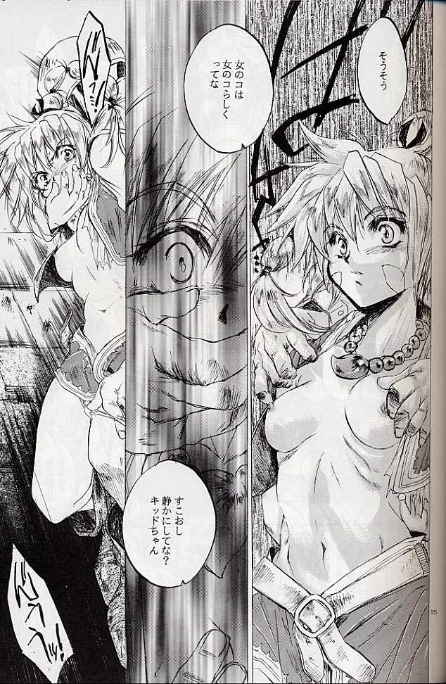 (CR27) [Toko-ya (Kitoen)] Izuko Nari to, Konoyo no Soto e - Any Where Out of The World (Chrono Cross) - Page 14