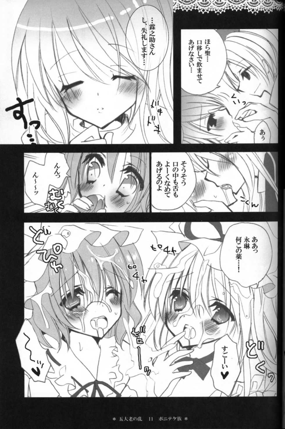 (C79) [Poniteke Zoku (Hashimo Yuki)] Gotairou no Ran (Touhou Project) - Page 9